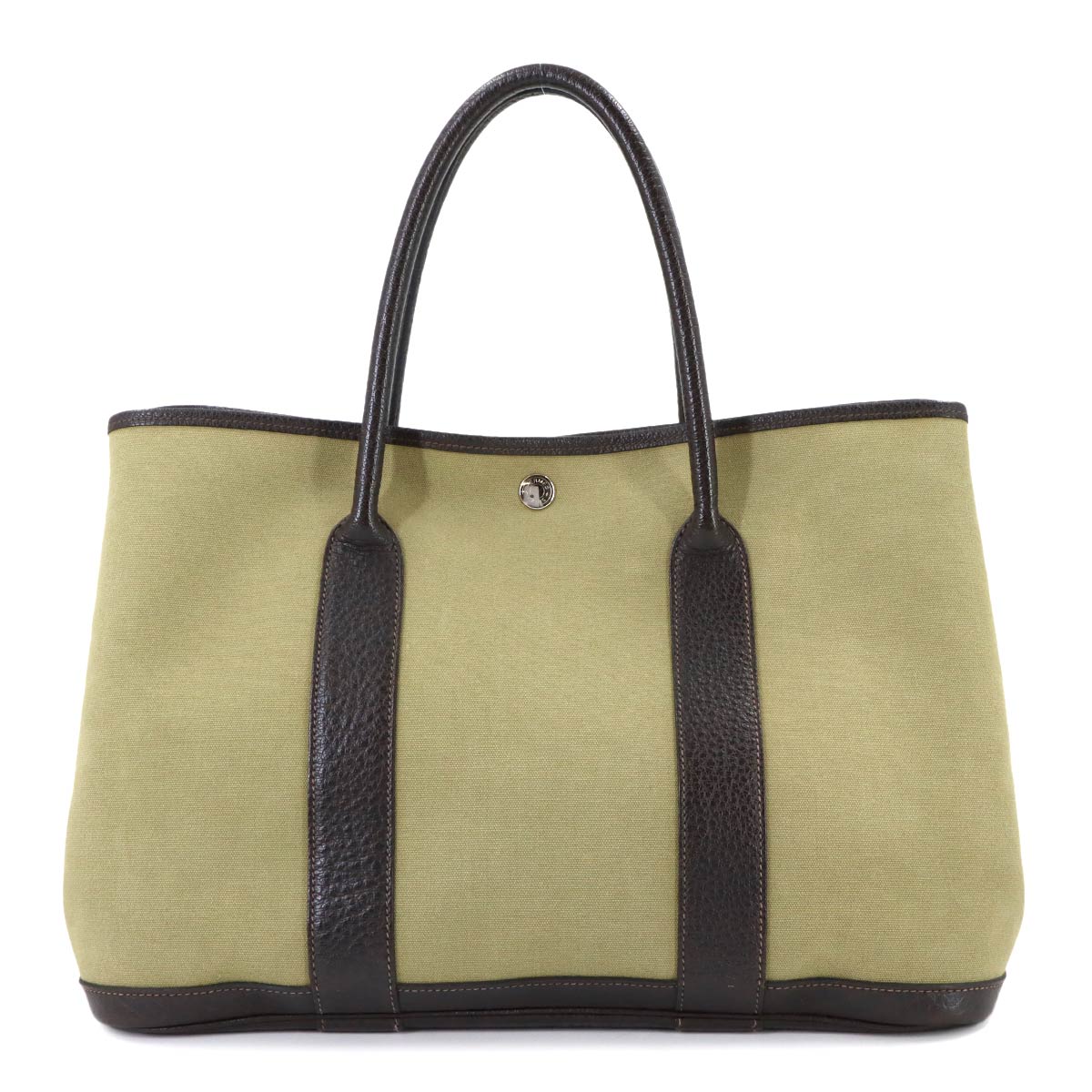 Garden Party PM Tote Bag Toile Officier Buffle Skipper khaki