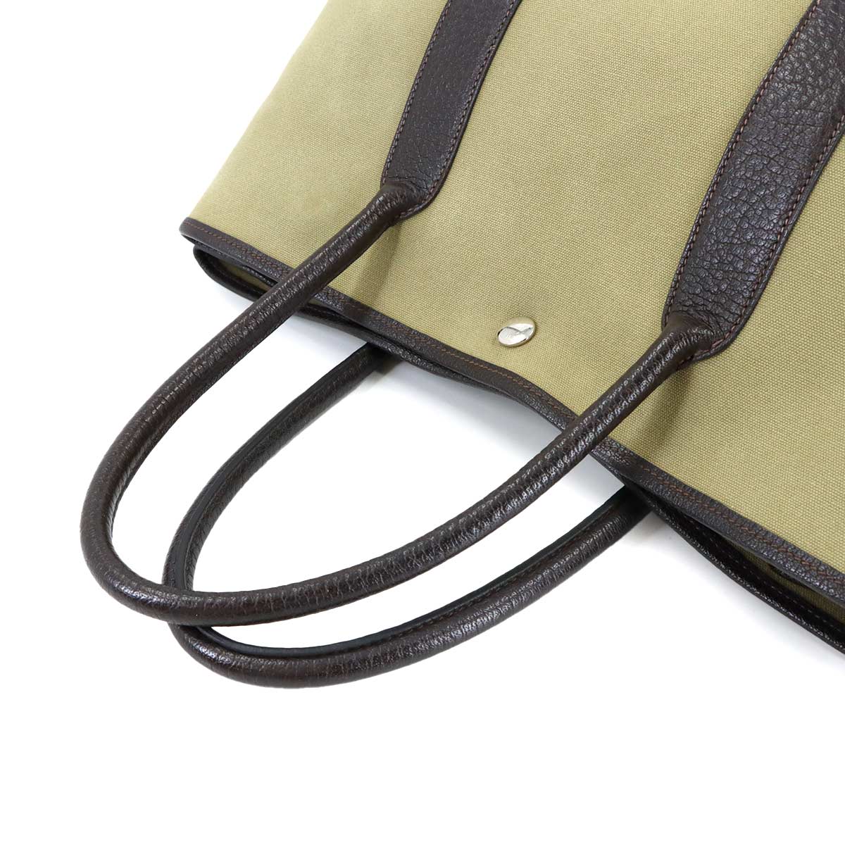 Garden Party PM Tote Bag Toile Officier Buffle Skipper khaki