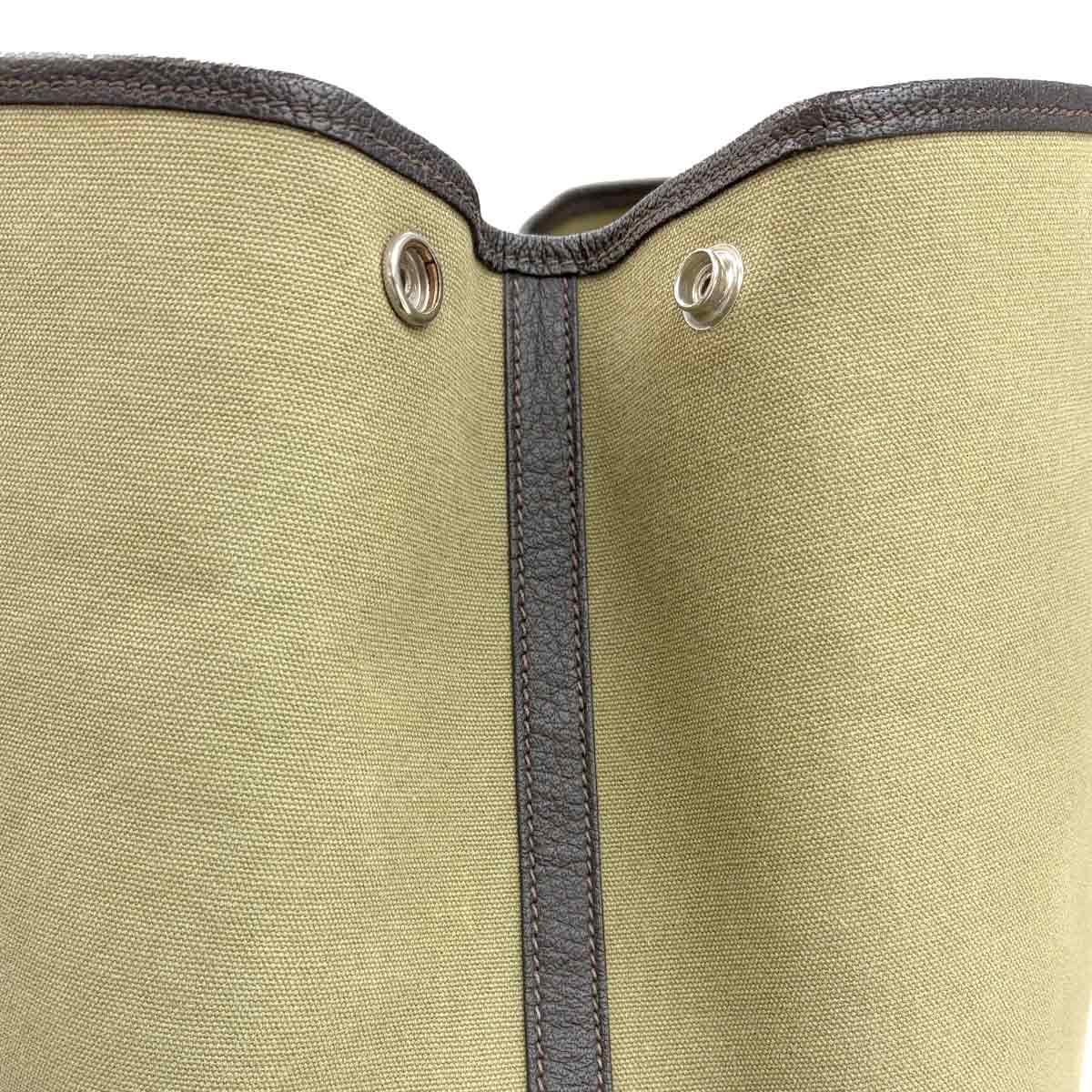 Garden Party PM Tote Bag Toile Officier Buffle Skipper khaki