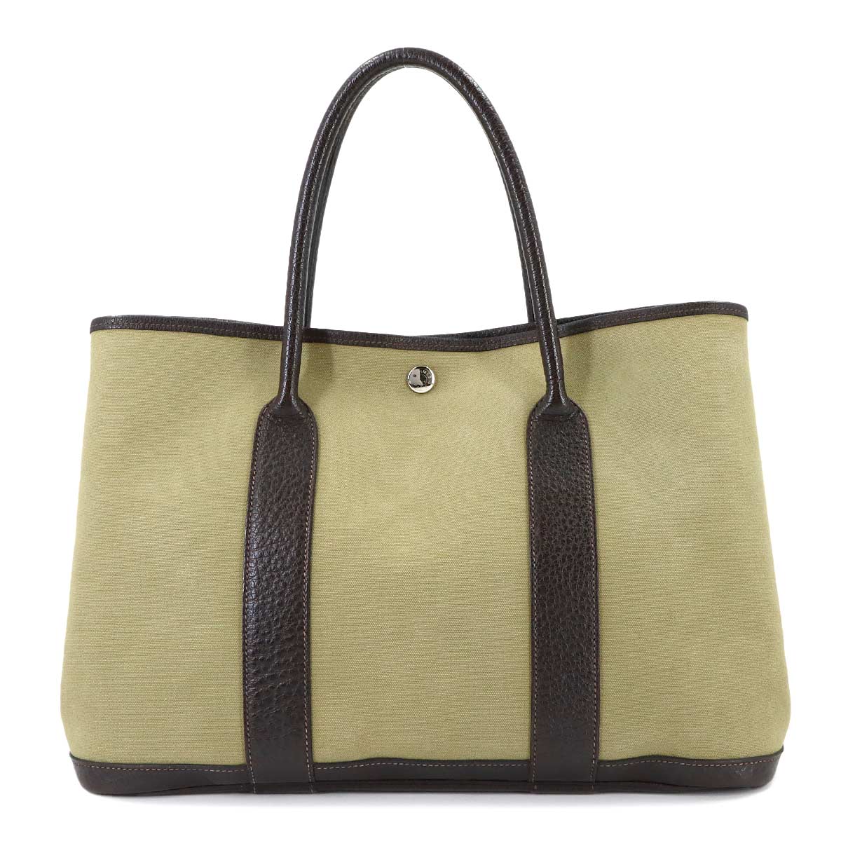 Garden Party PM Tote Bag Toile Officier Buffle Skipper khaki