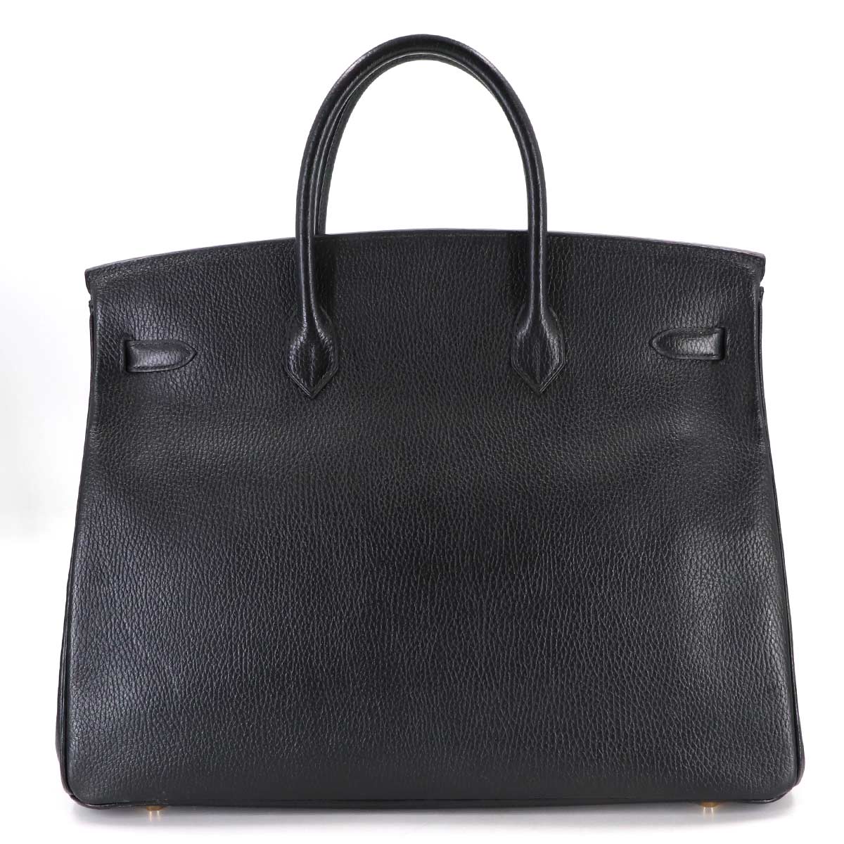 Birkin 40 Ardennes Leather Black Hand Bag Vintage Purse