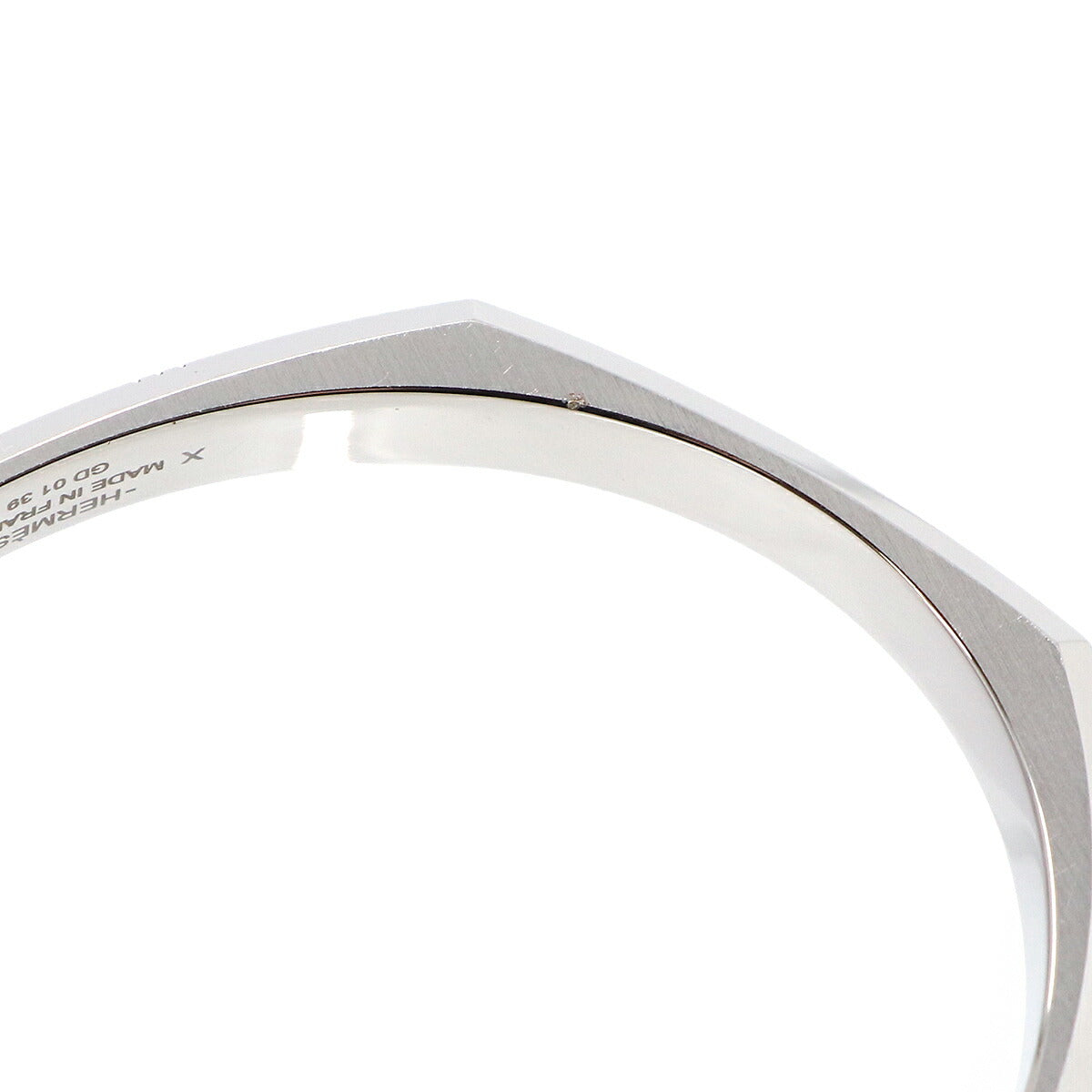 HERMES Toolbox Bangle Bracelet Accessory Silver T4