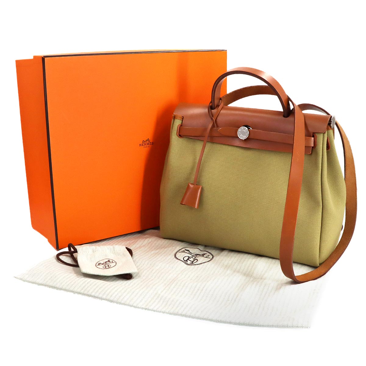 Her Bag Zip Retourne 31 PM Hand Shoulder Bag Toile Militaire