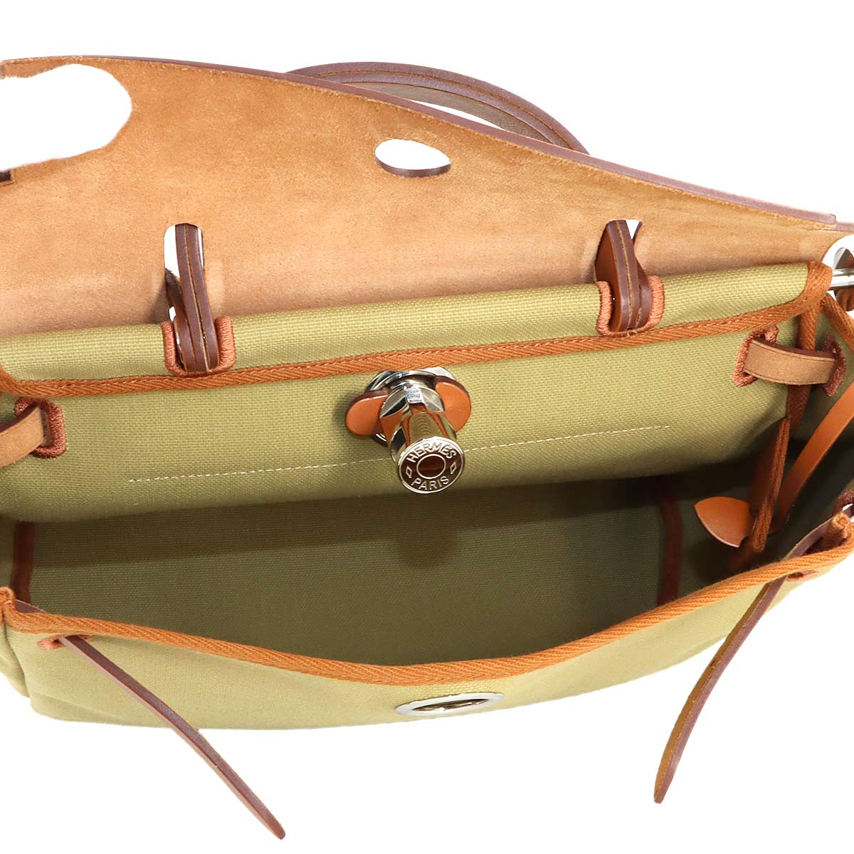 Her Bag Zip Retourne 31 PM Hand Shoulder Bag Toile Militaire