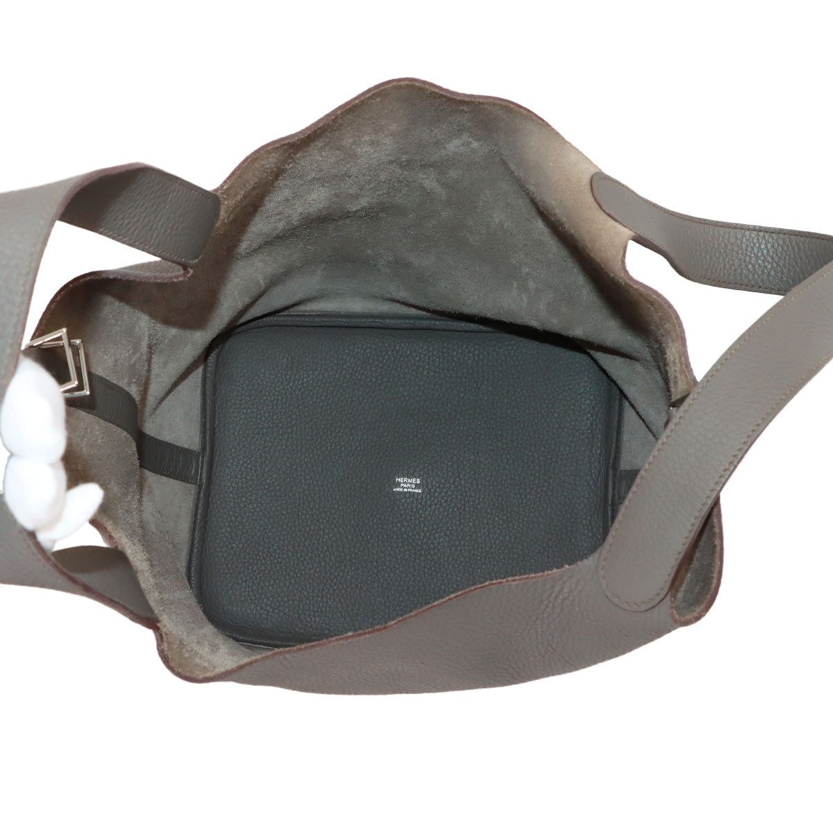 Picotin Lock GM Hand Bag Taurillon Clemence Etain Purse