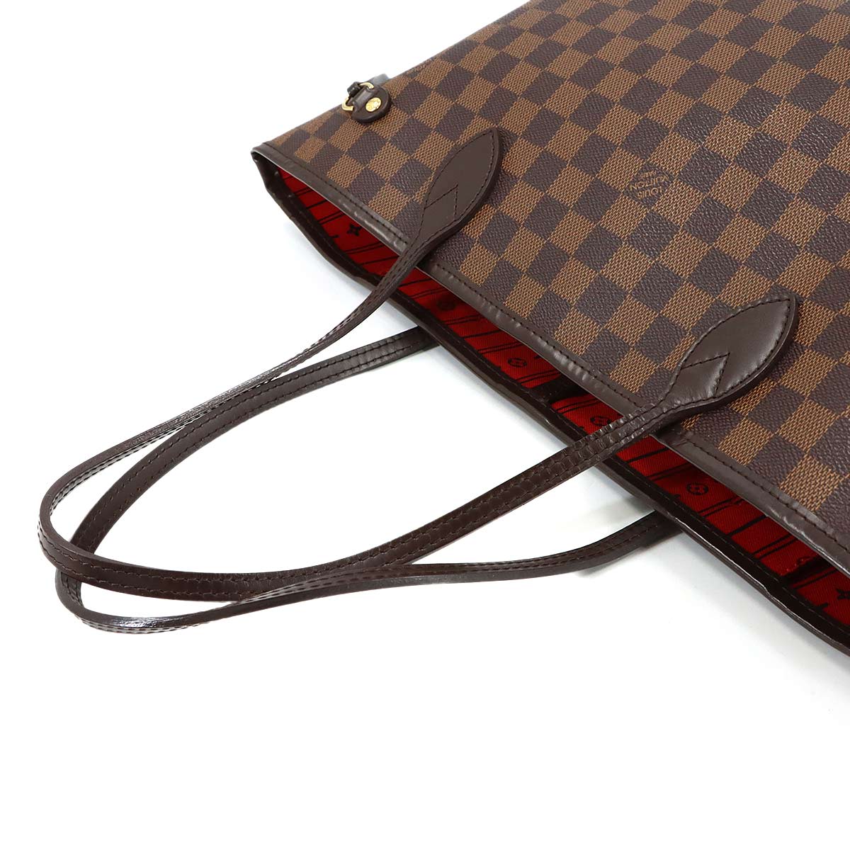 Damier Neverfull MM Tote Bag Ebene Cerise N51105 Purse