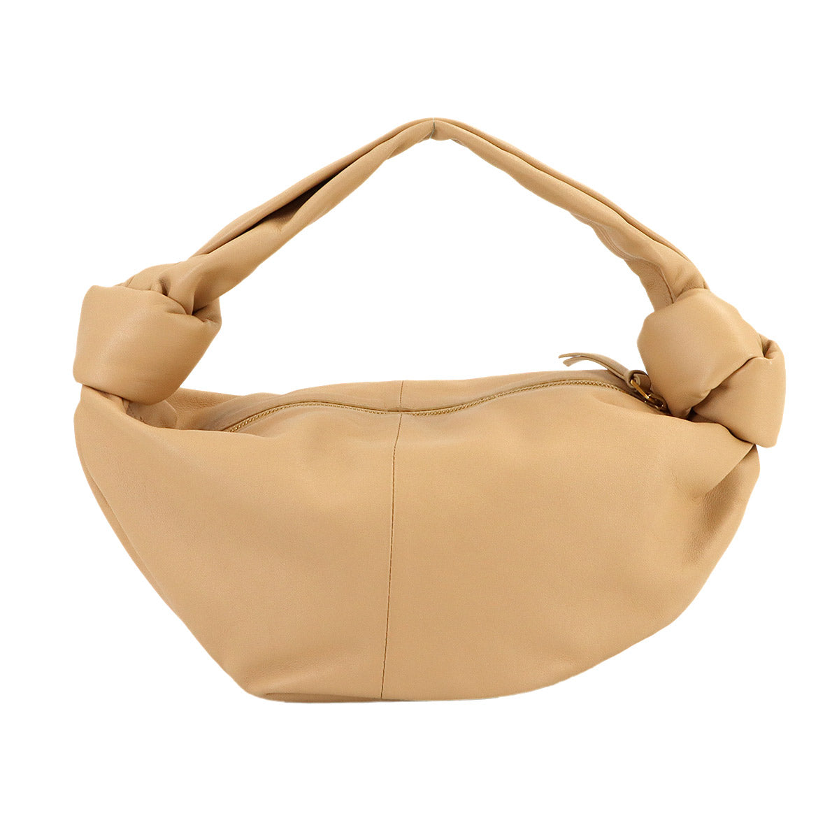 Double Knot Hand Bag Leather Beige 629635 Purse