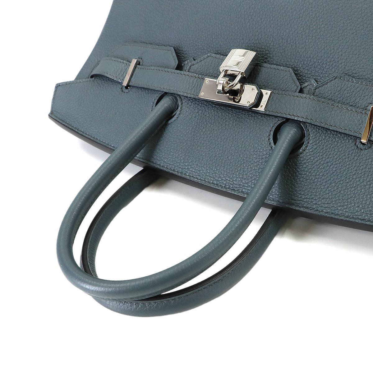 Birkin 35 Togo Bleu Orage Hand Bag Blue Gray