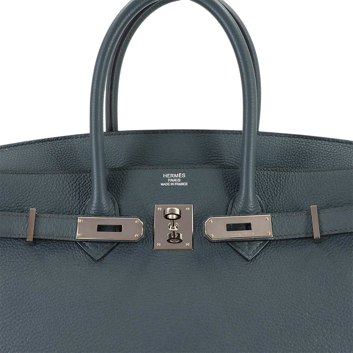 Birkin 35 Togo Bleu Orage Hand Bag Blue Gray