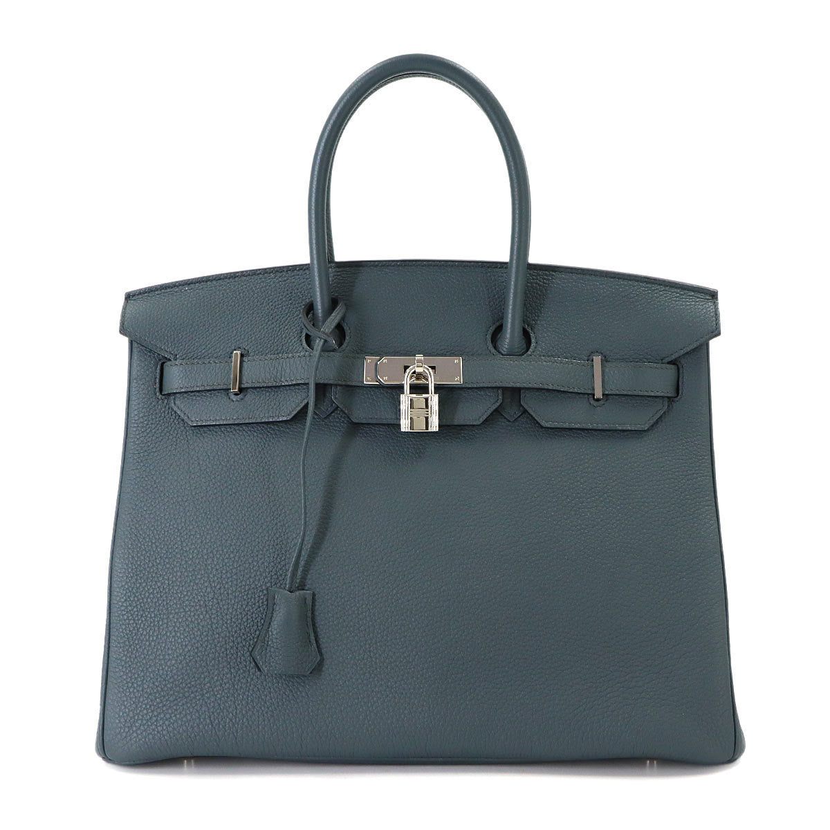 Birkin 35 Togo Bleu Orage Hand Bag Blue Gray