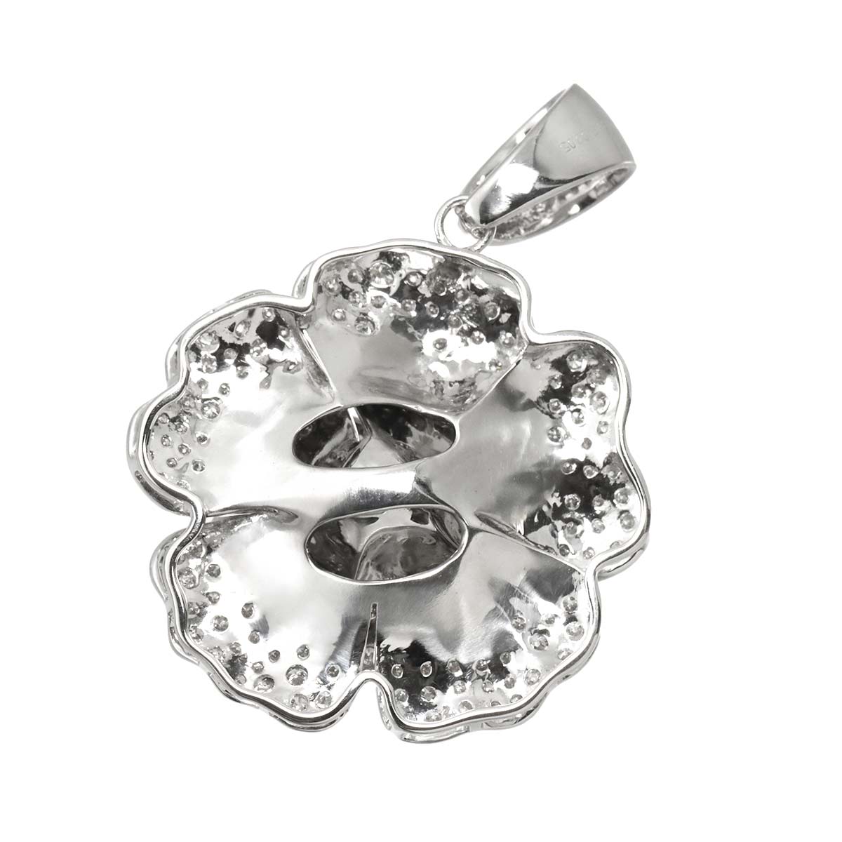 Diamond 3.05ct Pendant Top 18K K18 WG White Gold 750