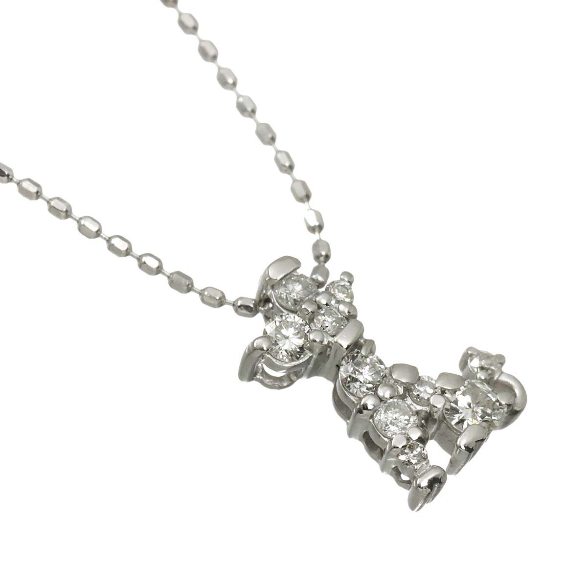 Diamond 0.18ct Necklace 18K WG White Gold 750