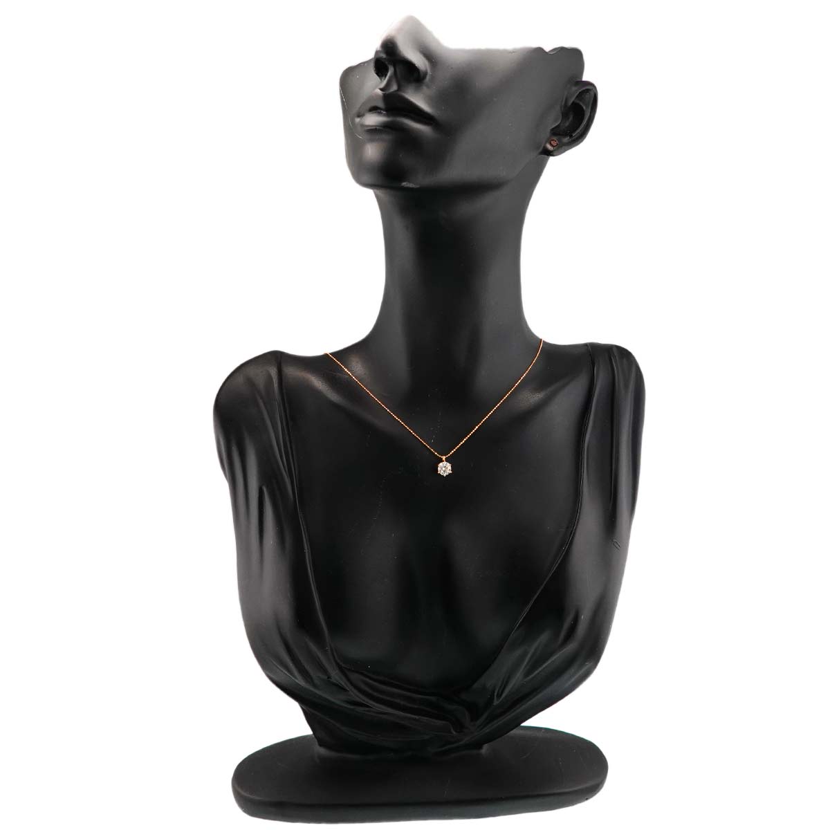 Diamond 0.604ct F/SI2 Necklace 18K K18 PG 750