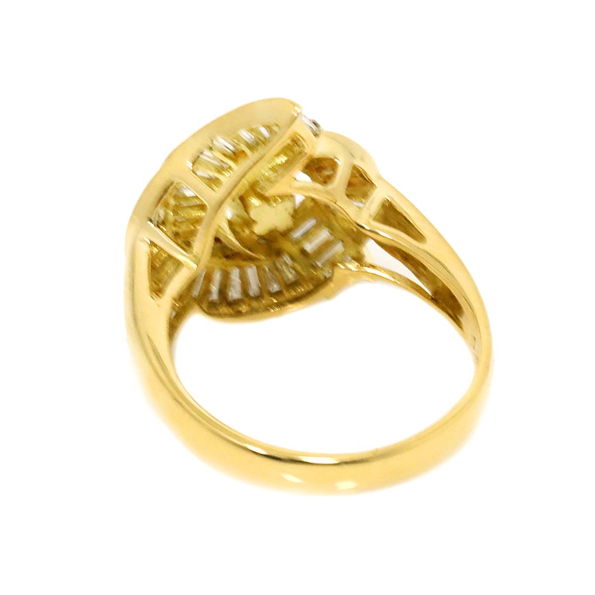 Diamond 0.757ct/1.31ct Ring 18K YG 750 Size6.5-6.75(US)