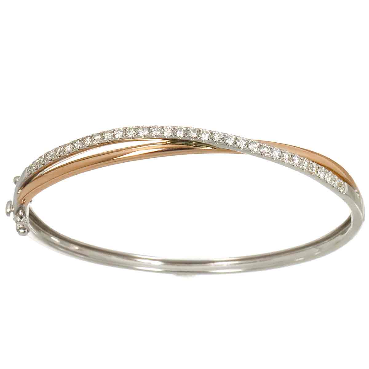 Diamond 1.00ct Bracelet 18K K18 WG PG White Pink Gold 750