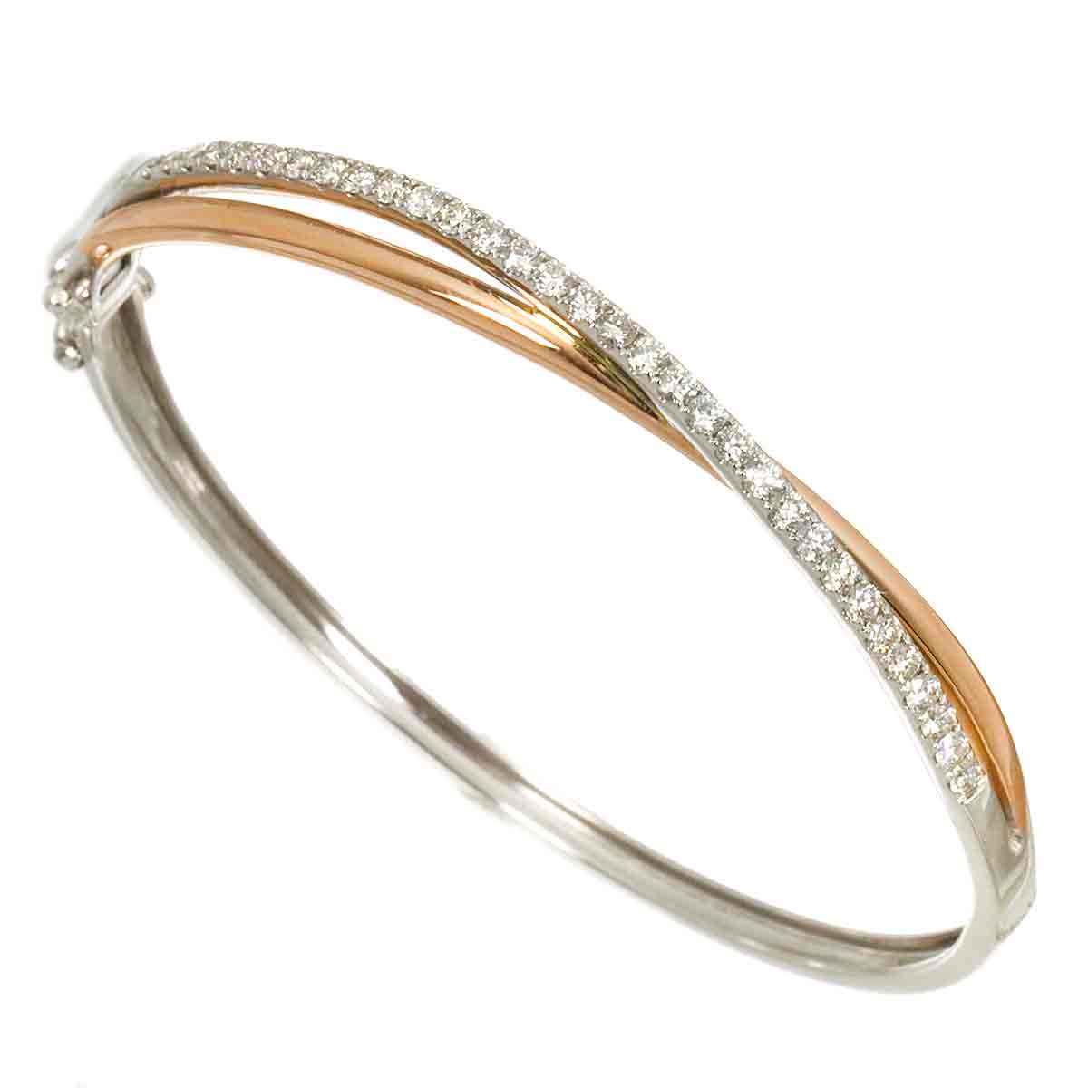 Diamond 1.00ct Bracelet 18K K18 WG PG White Pink Gold 750