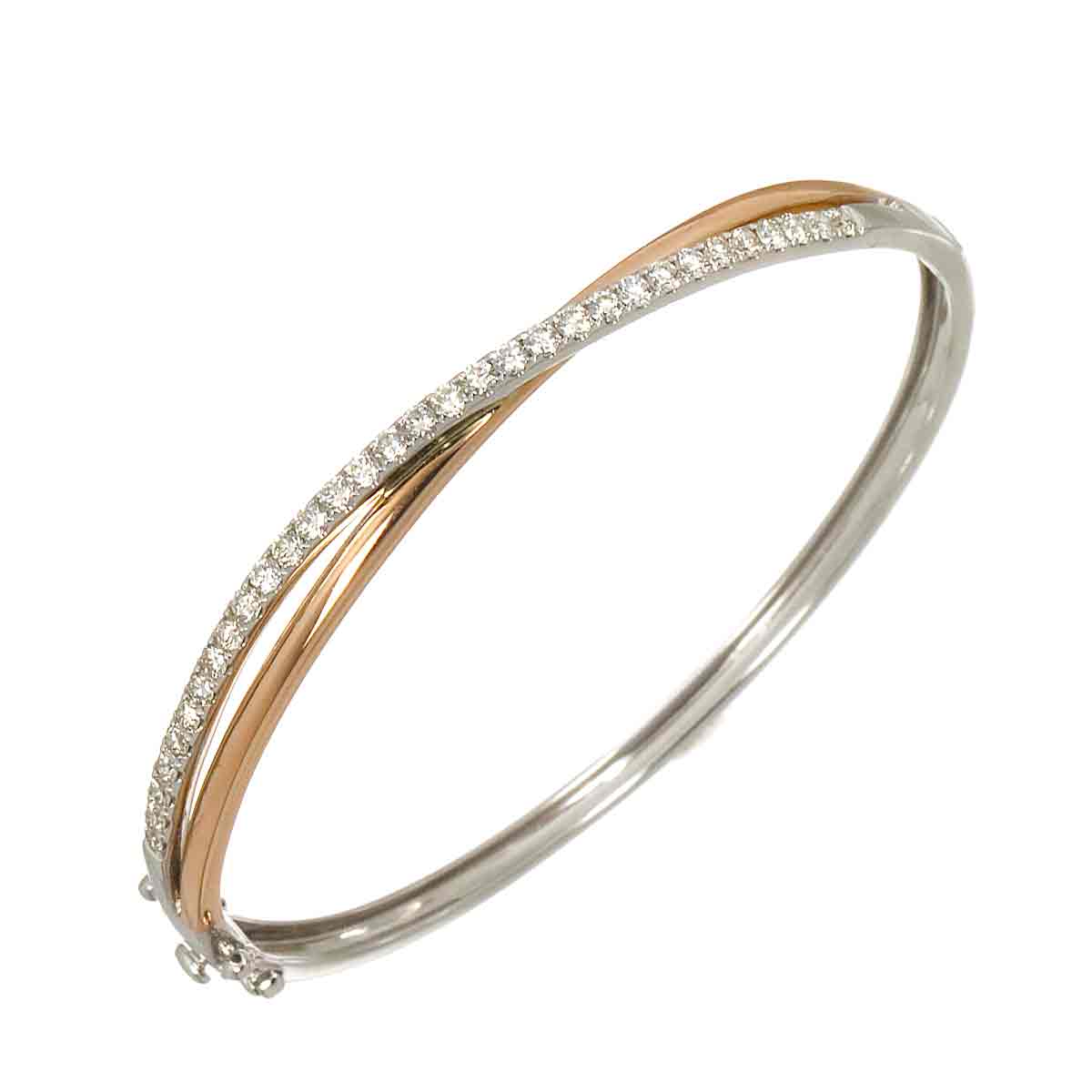 Diamond 1.00ct Bracelet 18K K18 WG PG White Pink Gold 750