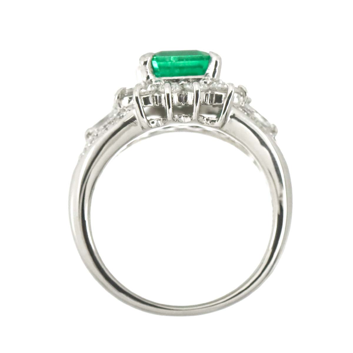 Emerald 2.22ct Diamond 1.20ct Ring Pt Platinum size6-6.25(US)