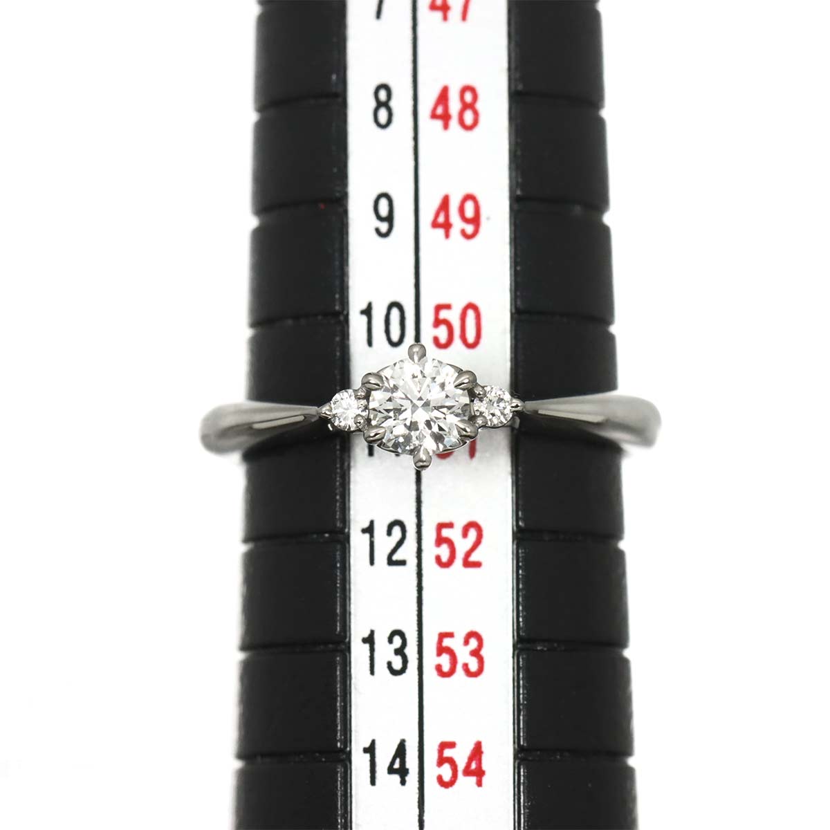 Diamond 0.253ct F/VS2/3EX 0.03ct Ring Pt size5.5-5.75(US)
