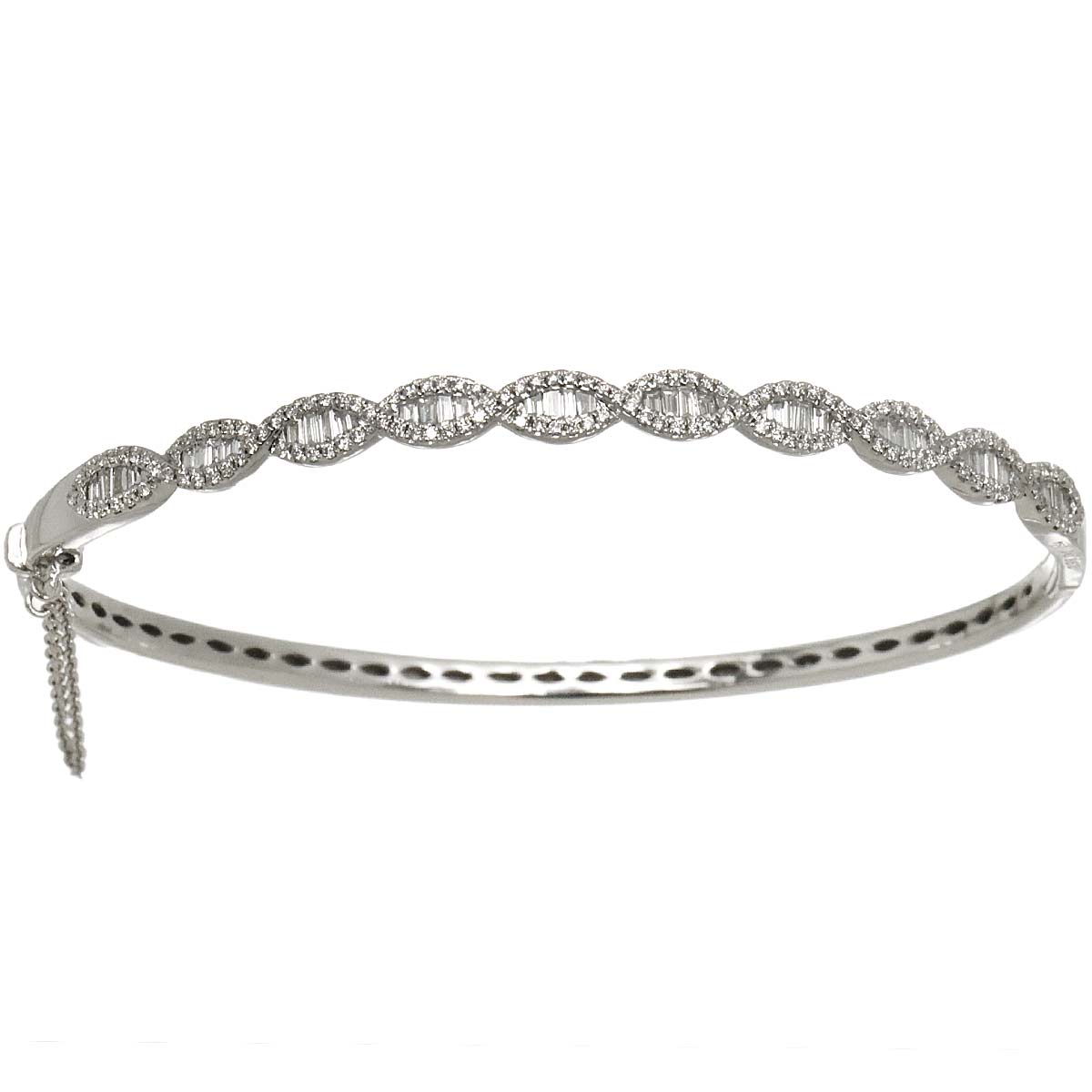 Diamond 0.862ct Bracelet 18K K18 WG White Gold 750