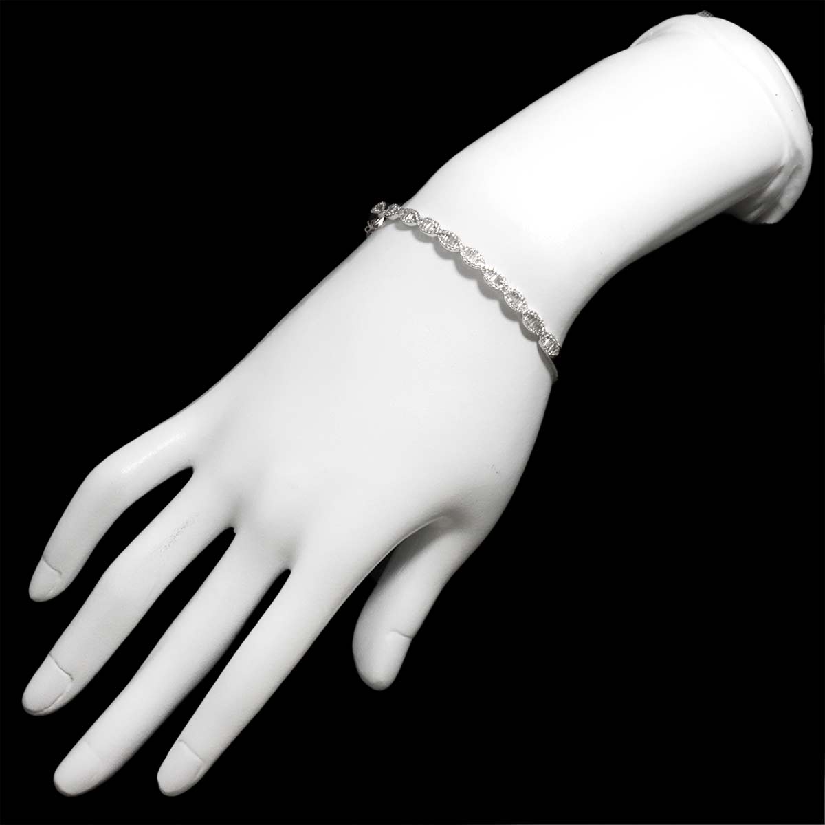 Diamond 0.862ct Bracelet 18K K18 WG White Gold 750