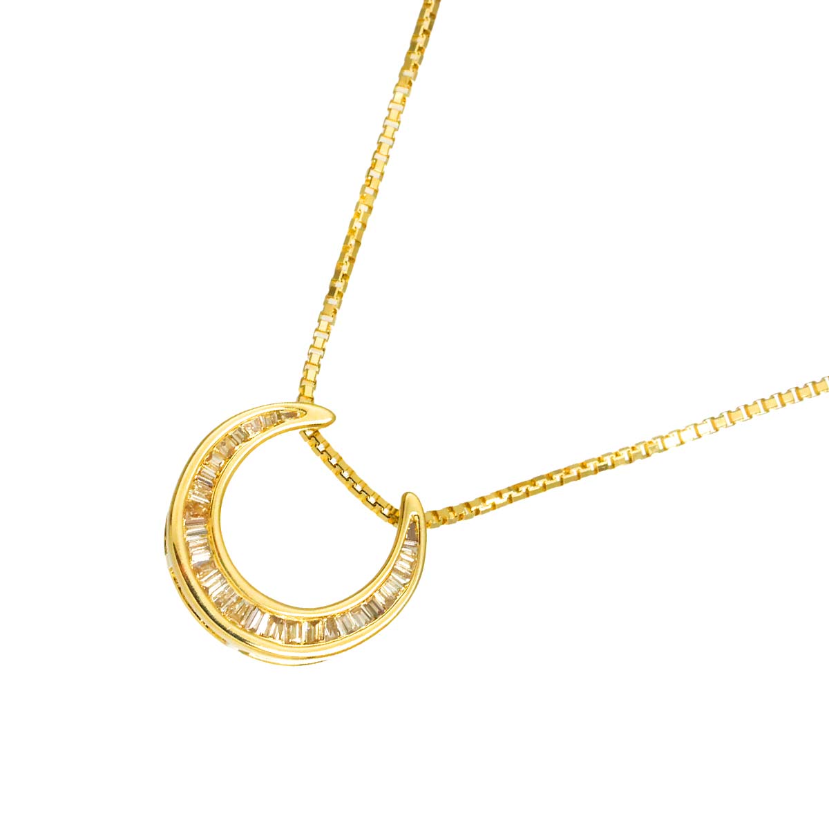 Diamond 0.18ct Necklace 18K YG Yellow Gold 750