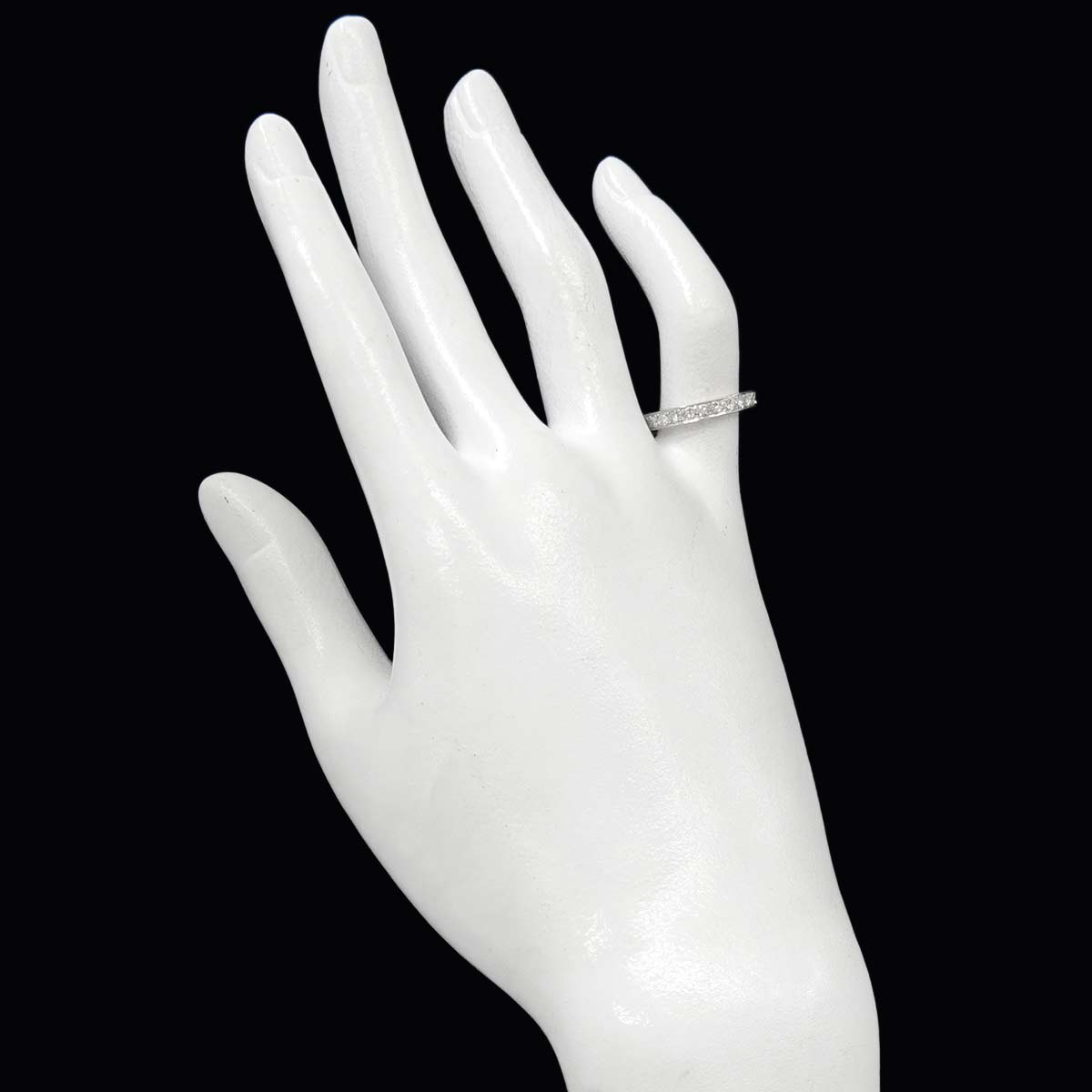Half Diamond Ring Pt Platinum Size4.5(US)