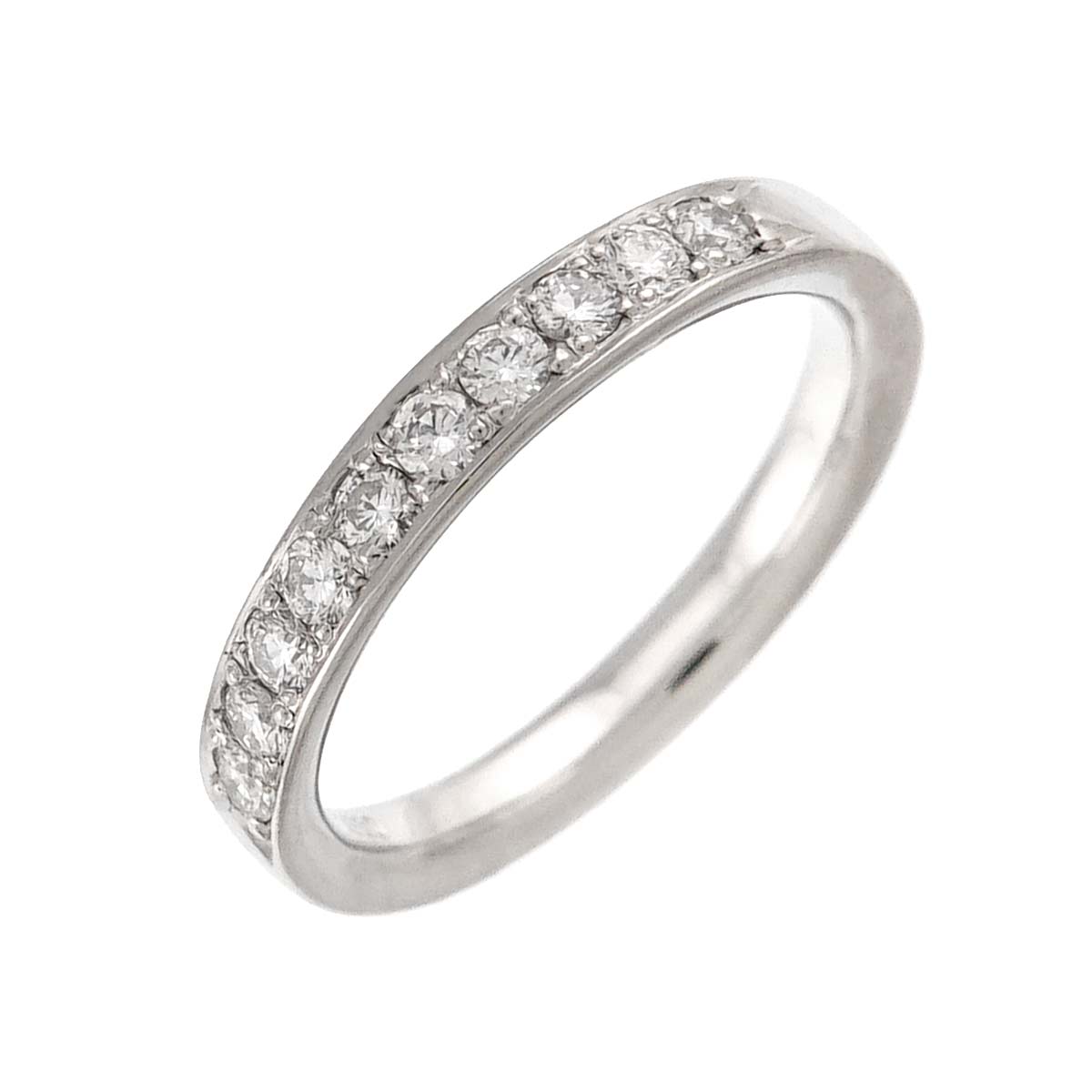 Half Diamond Ring Pt Platinum Size4.5(US)