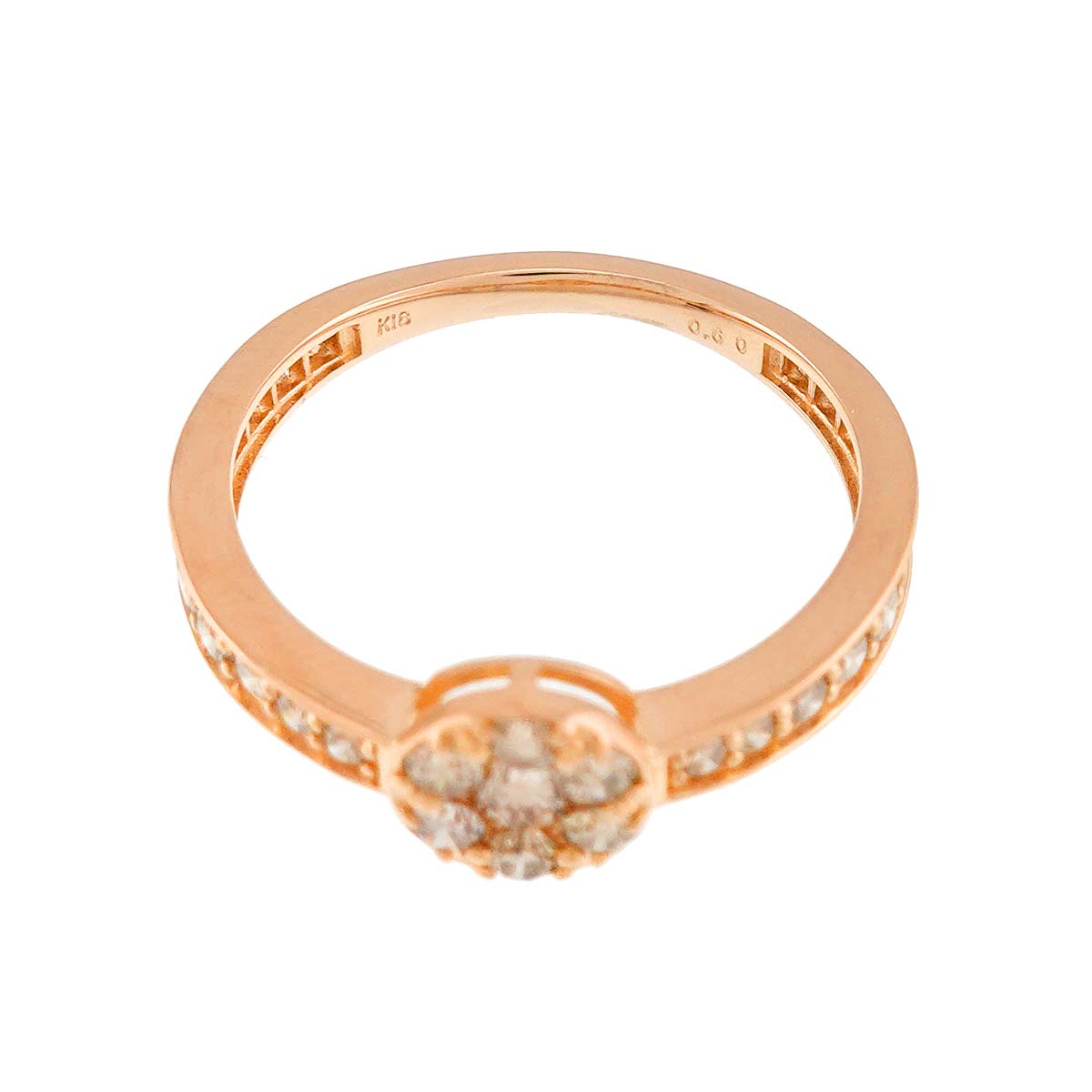BrownDiamond 0.60ct Ring 18K K18 PG 750 size5.5-5.75(US)