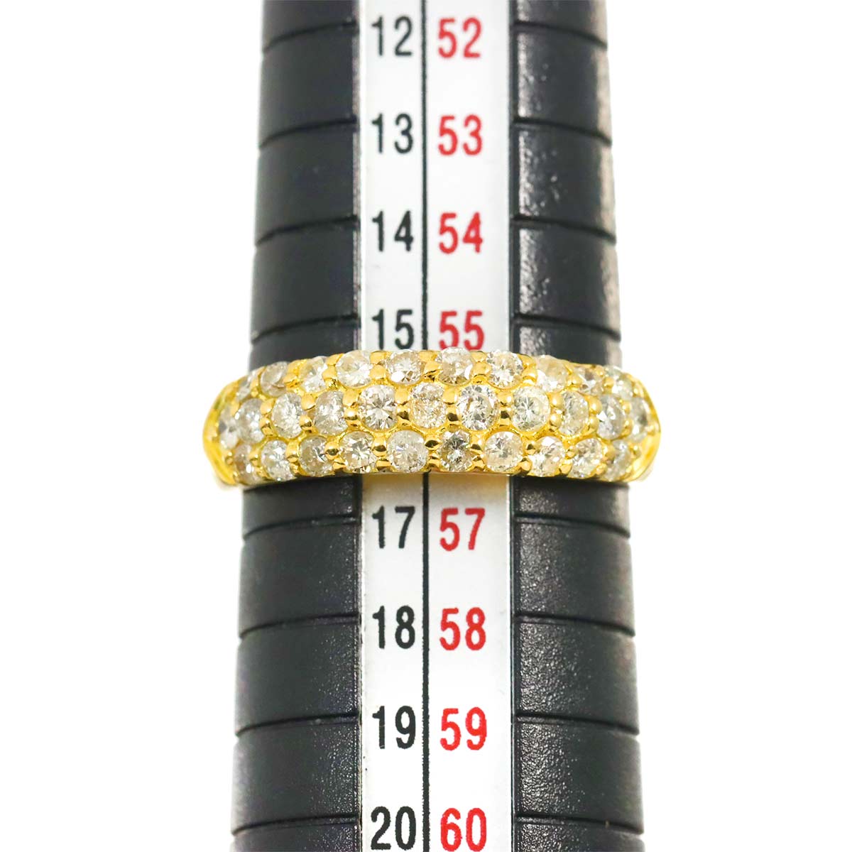 Diamond 1.03ct Ring 18K YG Yellow Gold 750 size7.5-7.75(US)