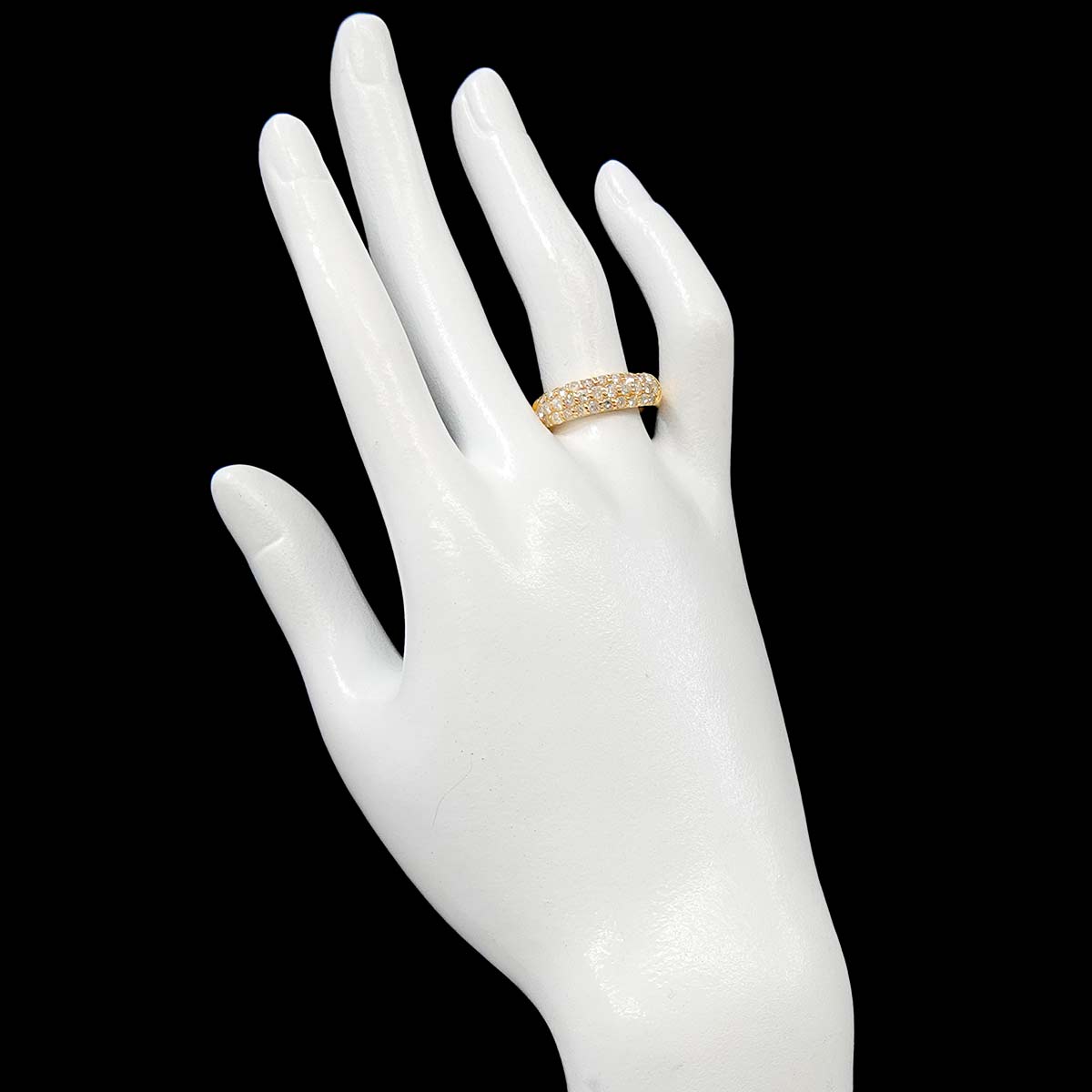 Diamond 1.03ct Ring 18K YG Yellow Gold 750 size7.5-7.75(US)