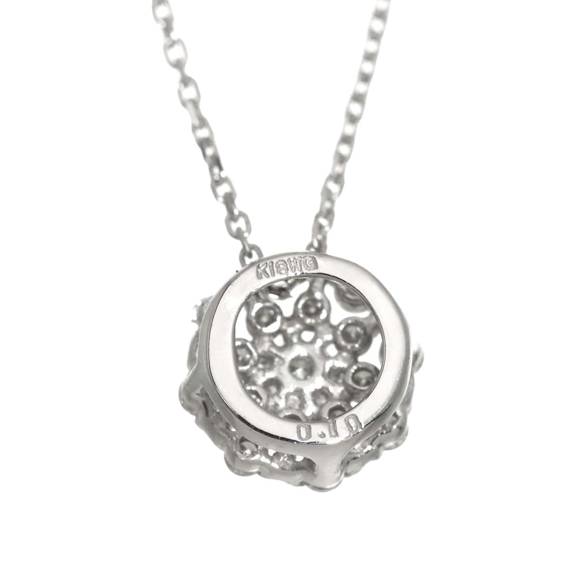 Diamond 0.10ct Necklace 18K WG White Gold 750