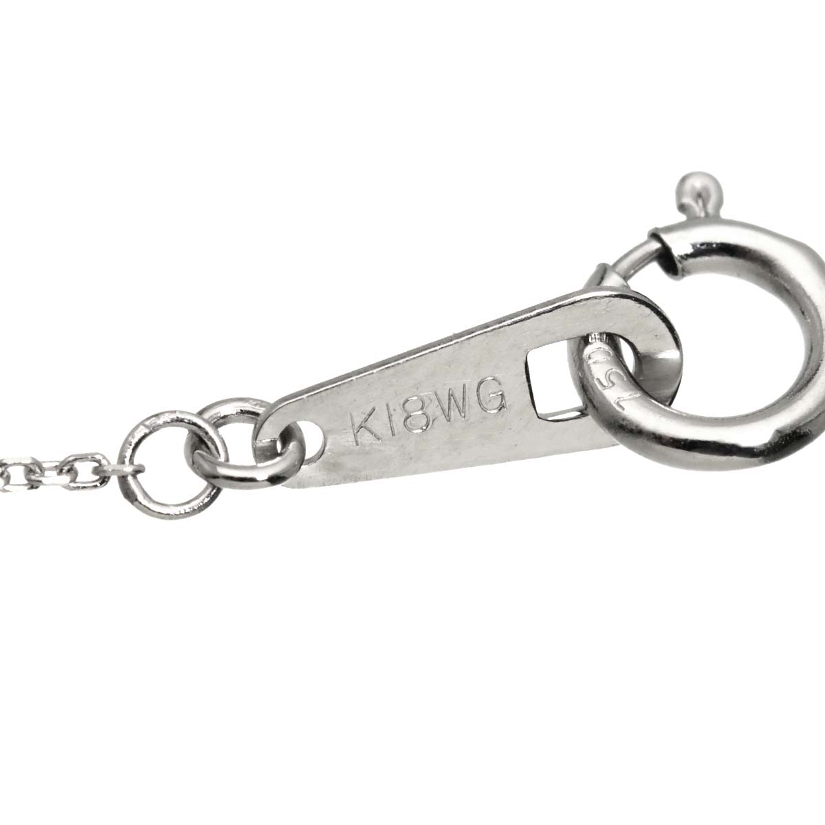 Diamond 0.10ct Necklace 18K WG White Gold 750