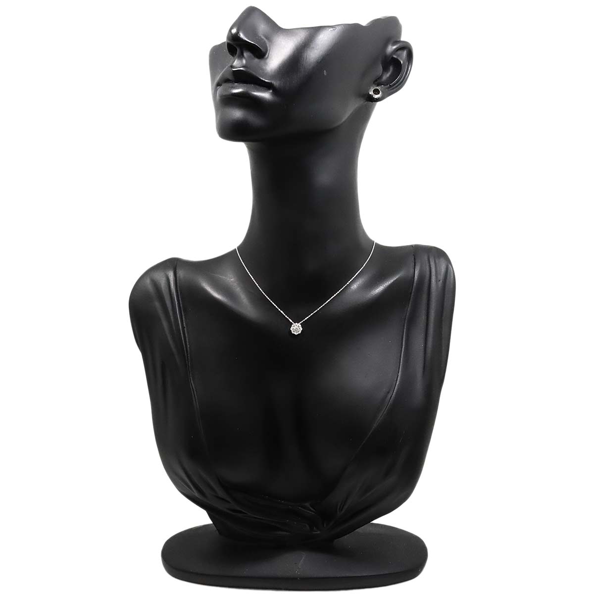Diamond 0.10ct Necklace 18K WG White Gold 750