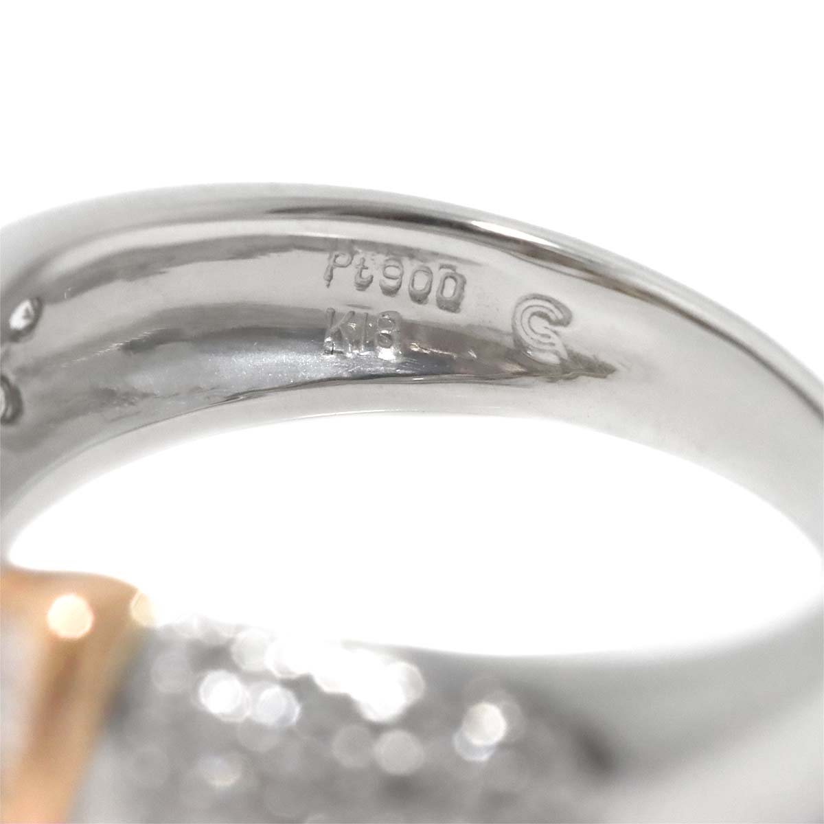 Diamond 1.00ct Ring Pt K18 YG PG Platinum 750 Size4.5(US)