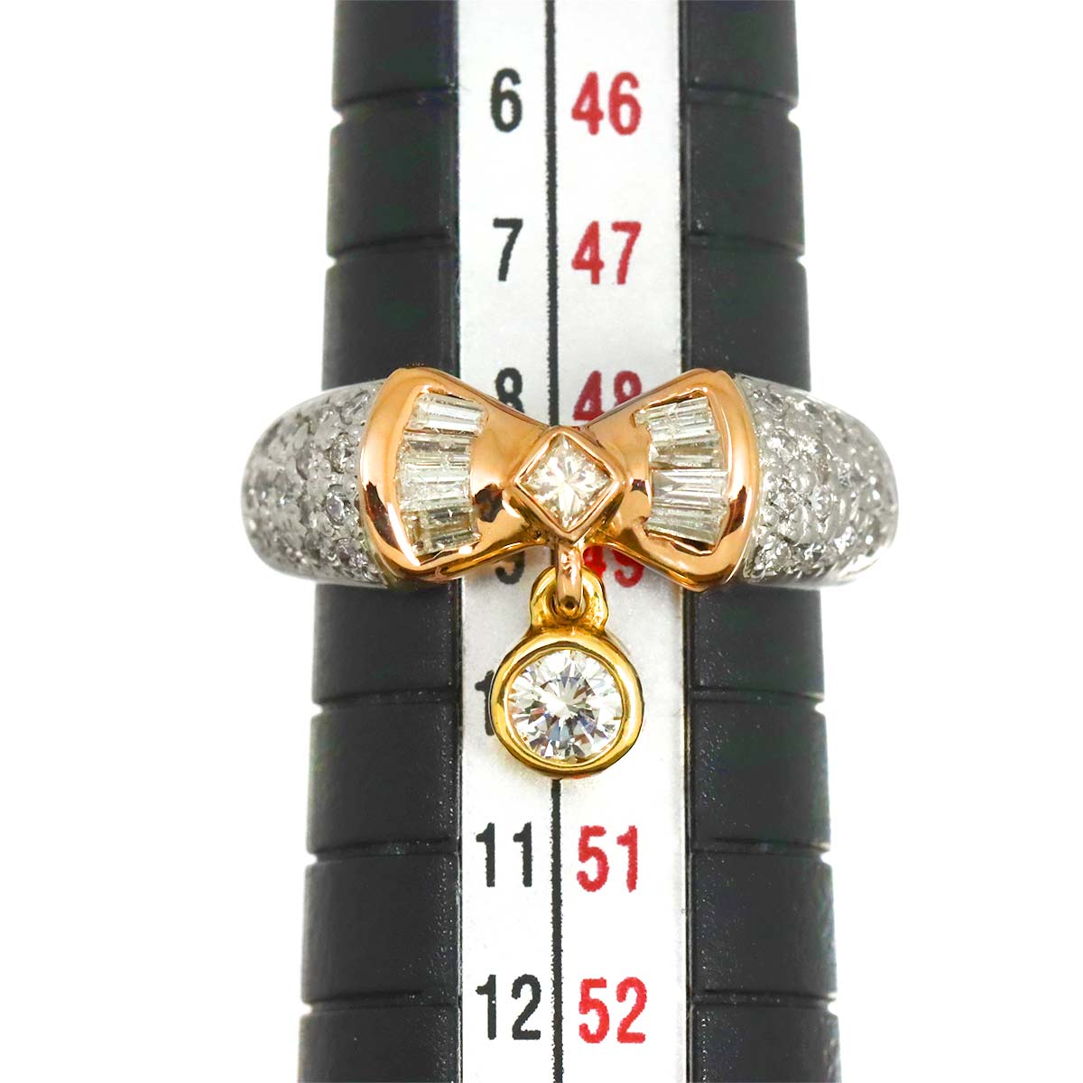 Diamond 1.00ct Ring Pt K18 YG PG Platinum 750 Size4.5(US)