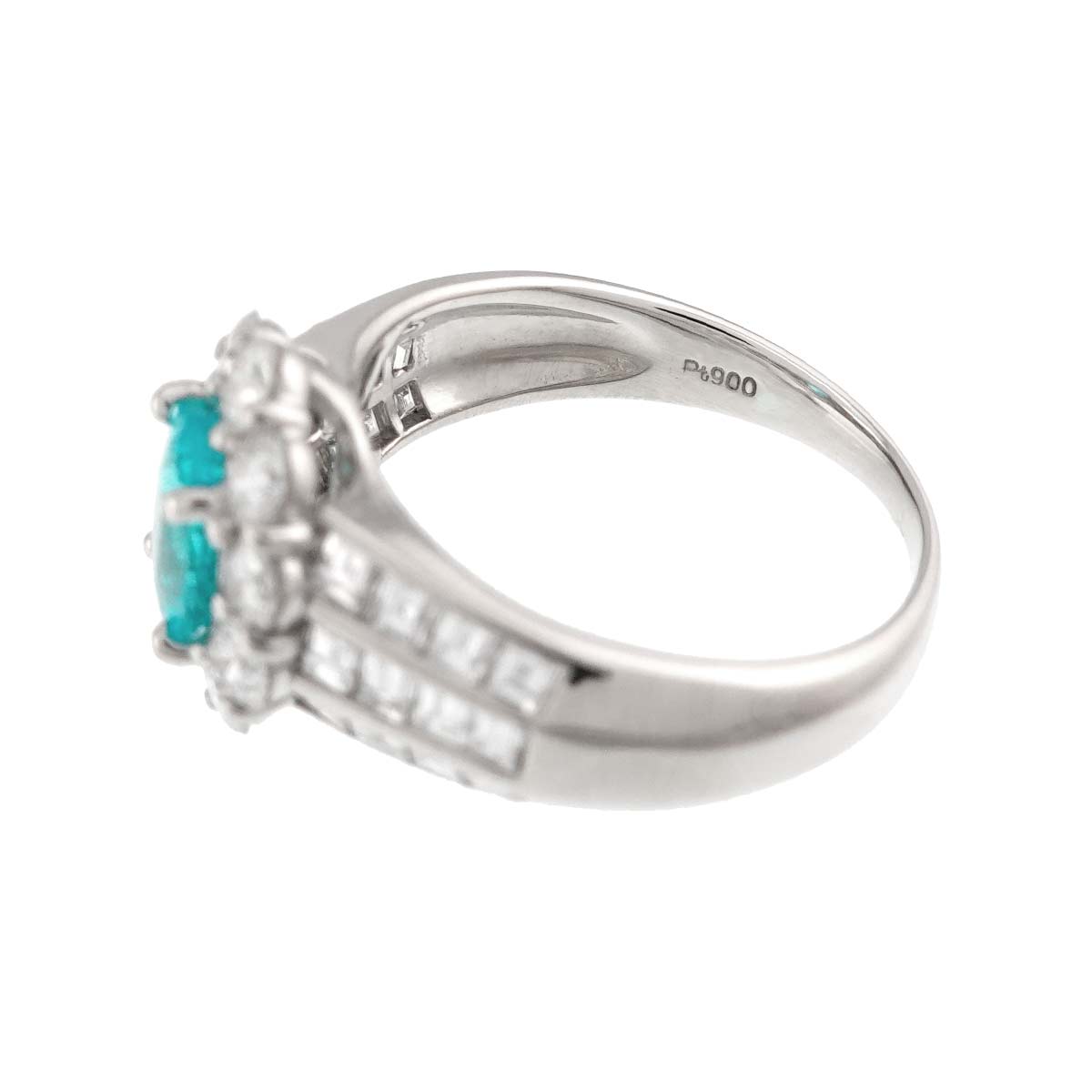 Made in Brazil Tourmaline 1.002ct Dia 1.80ct Ring Pt Platinum US7.25