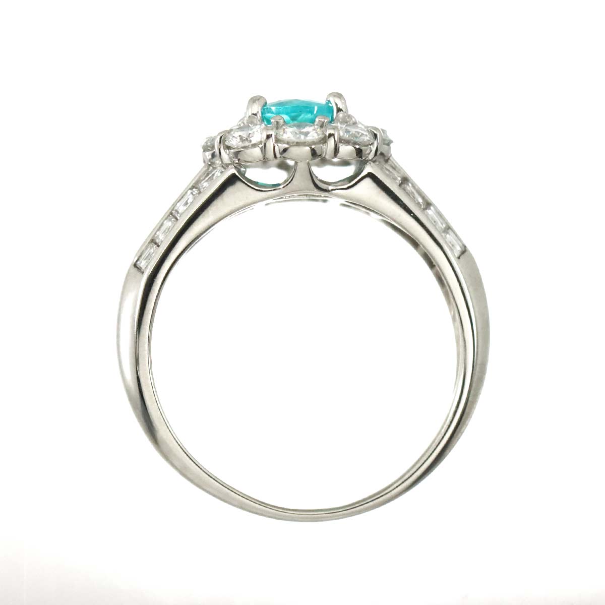 Made in Brazil Tourmaline 1.002ct Dia 1.80ct Ring Pt Platinum US7.25