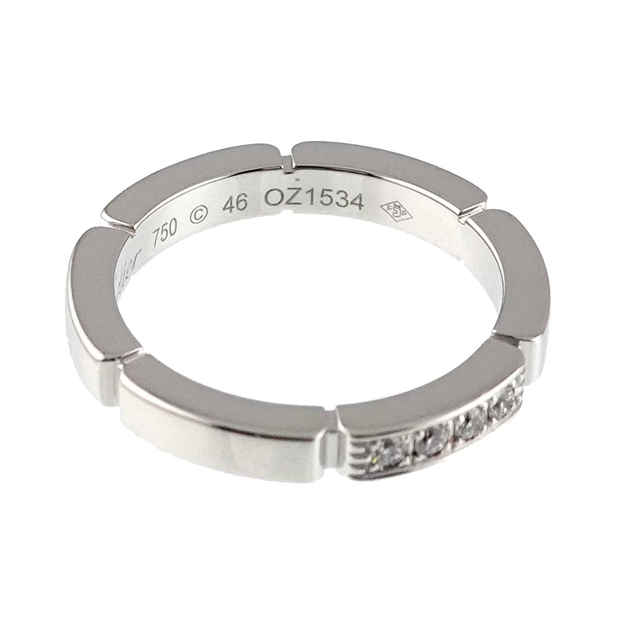 Maillon Panthere Ring Diamond 18K WG 750 Size46 3.75(US)