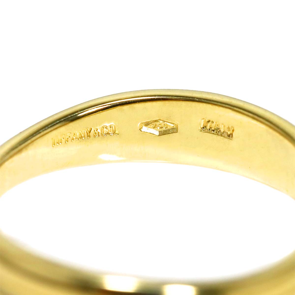 Double wave Band  Ring 18K YG 750 Size5.25(US)