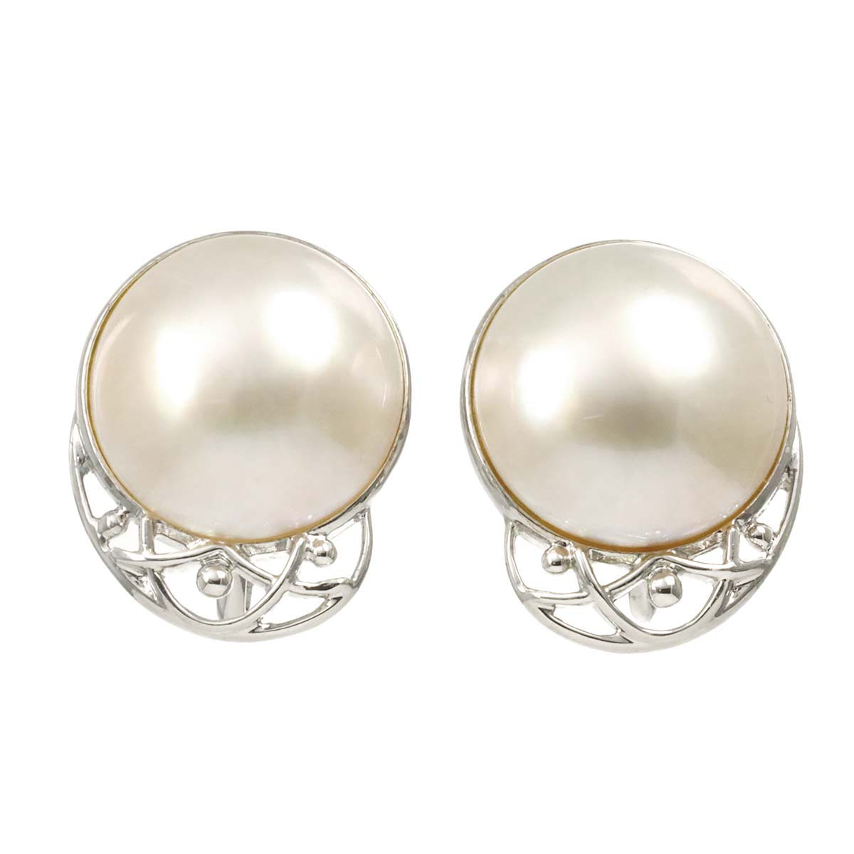 Mabe Pearl 15.0mm Earrings Clip on SV