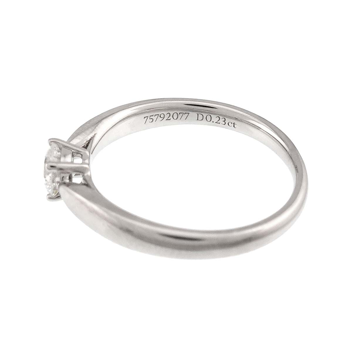 Diamond 0.23ct G/IF1/3EX Ring Platinum Size3.75-4(US)