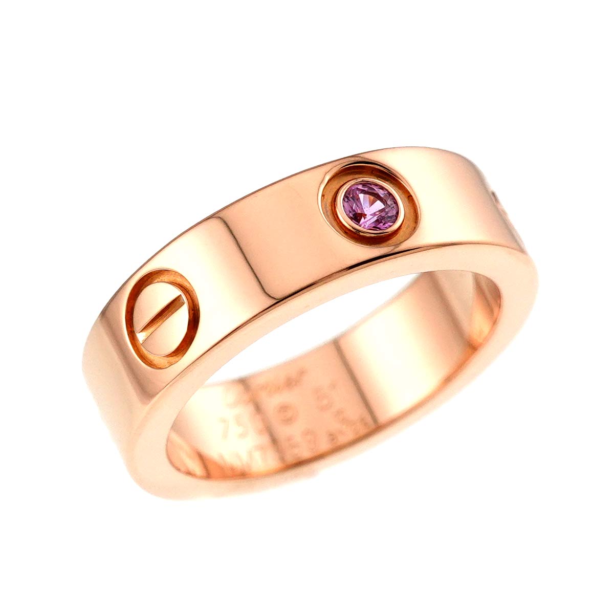 Love Ring Sapphire 18K PG 750 size48 4-4.5(US)