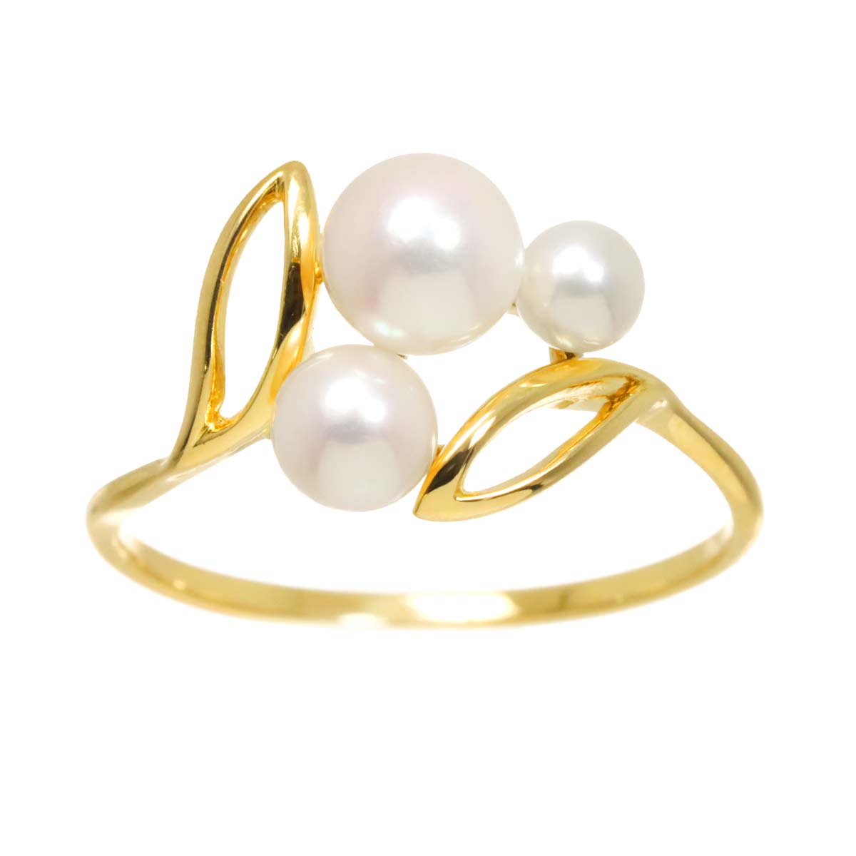 Akoya Pearl 5.4-3.5mm Ring 18K YG 750 Size6(US)