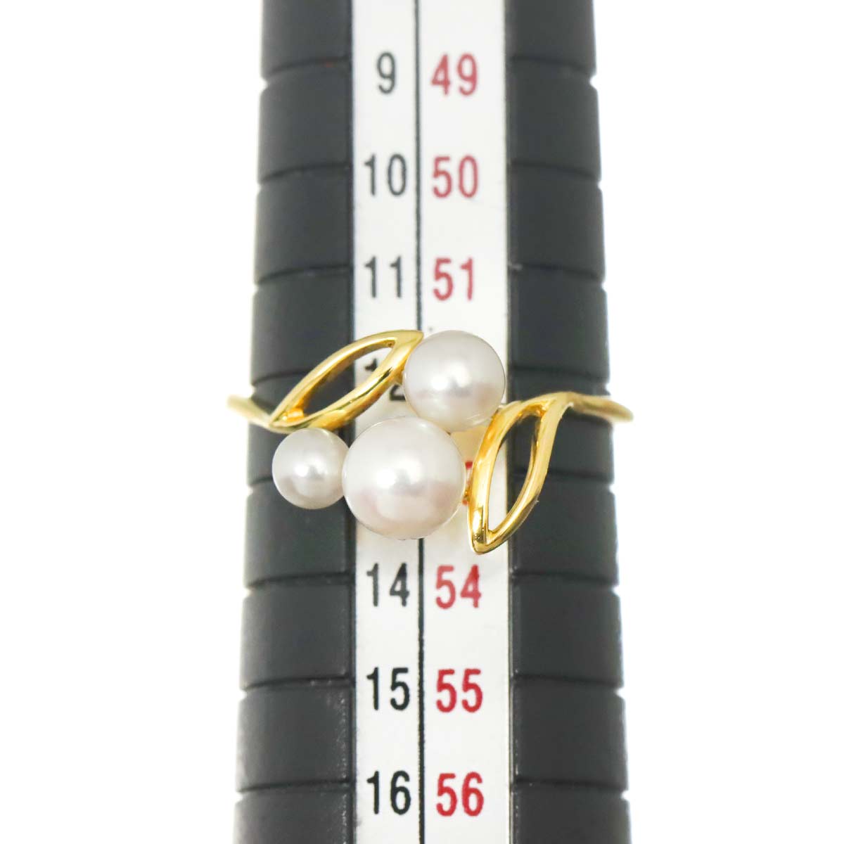 Akoya Pearl 5.4-3.5mm Ring 18K YG 750 Size6(US)