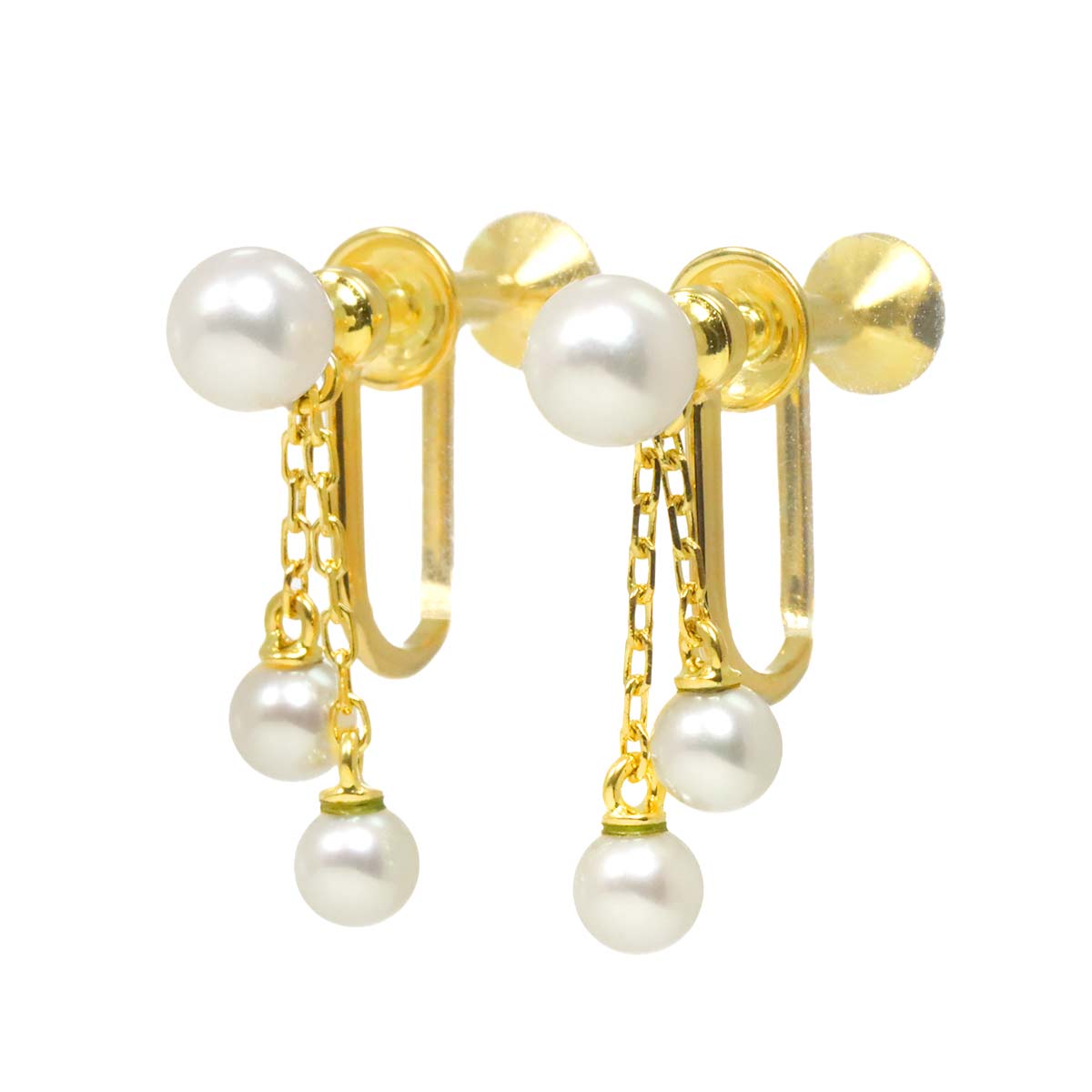 Baby Pearl 4.9-3.8mm Earrings 18K Yellow Gold 750