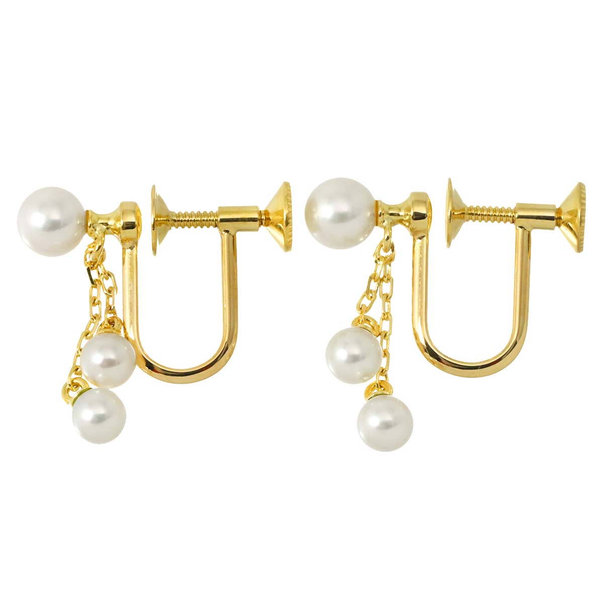 Baby Pearl 4.9-3.8mm Earrings 18K Yellow Gold 750