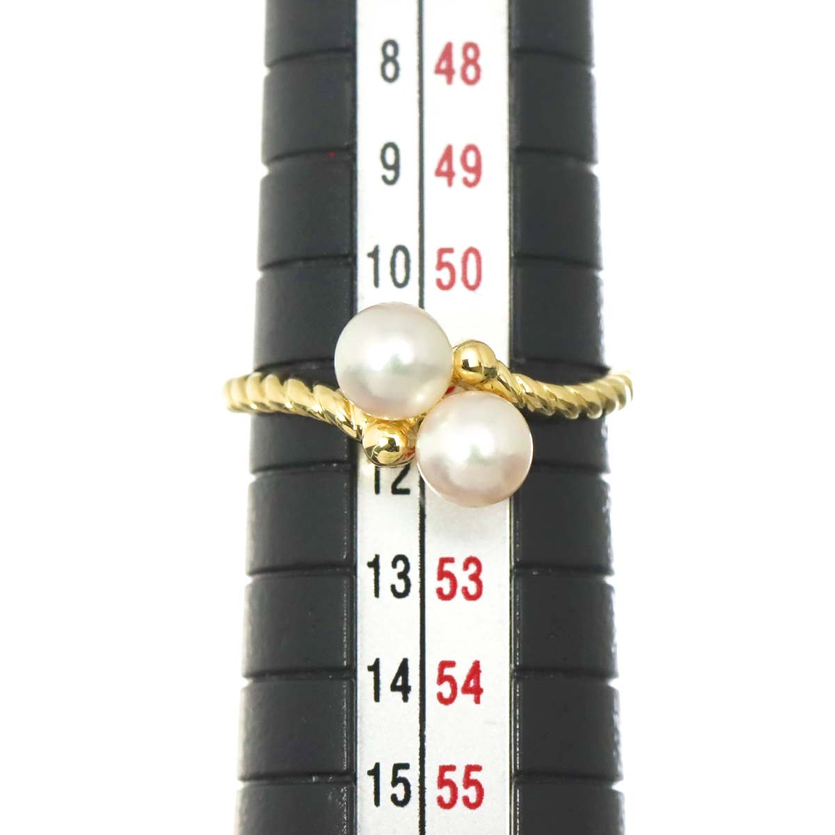 Akoya Pearl 5.2-5.1mm Ring 18K YG 750 Size5.75-6(US)