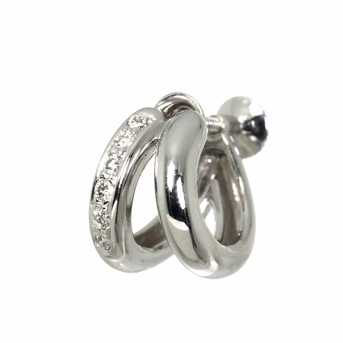 Diamond 0.10ct Earring 18K WG 750 One Piece only