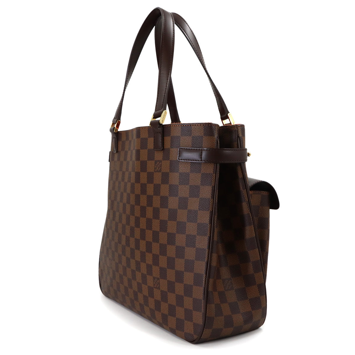 Damier Uzes Tote Bag Ebene Brown N51128 Purse